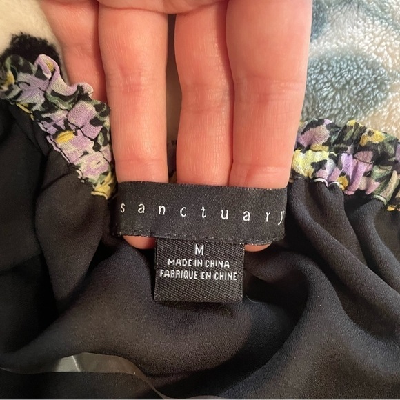 SANCTUARY Floral Top Blouse medium - Picture 6 of 8